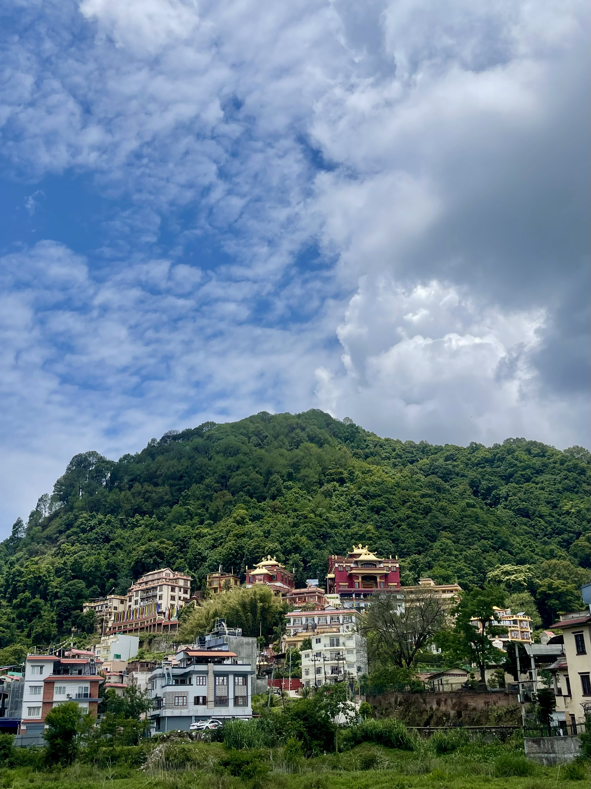 The monastery on the hillside at the edge of the Nagarjun forest, Kathmandu
